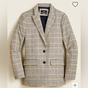 NWT J. Crew Sommerset English Wool Glen Plaid Blazer Size 10